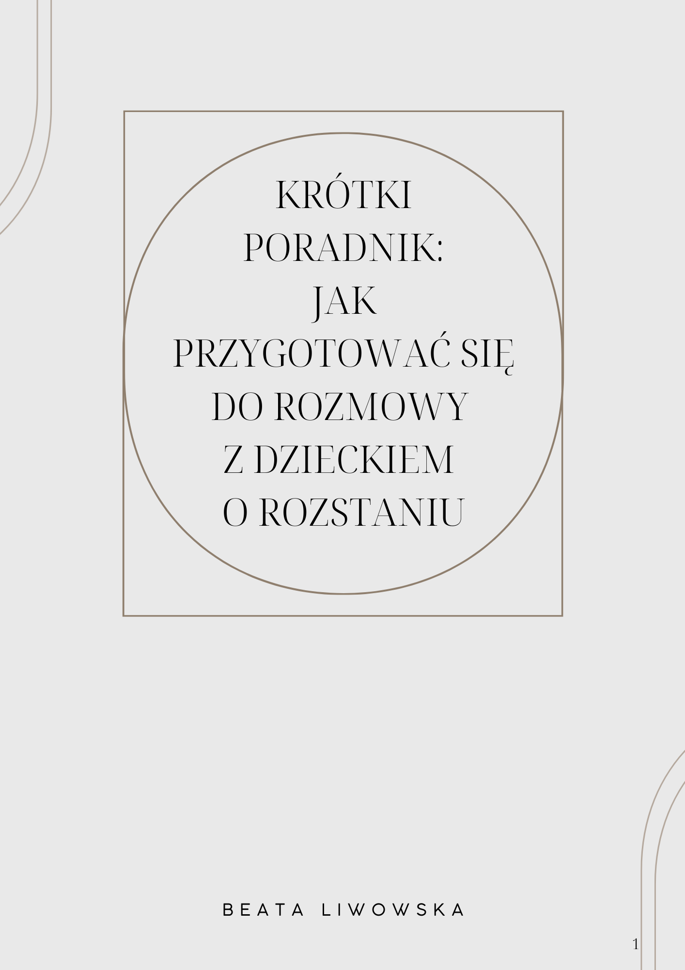 E - book "Krótki poradnik: jak przygotować się do rozmowy z dzieckiem o rozstaniu"